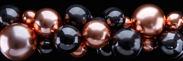 Abstract Composition of Copper and Black Spheres