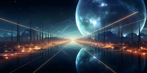 Exploring the Quantum World A Tangible Gateway to Unknown Realities. Concept Quantum Physics, Alternate Realities, Particle Behavior, Uncertainty Principle, Quantum Technology