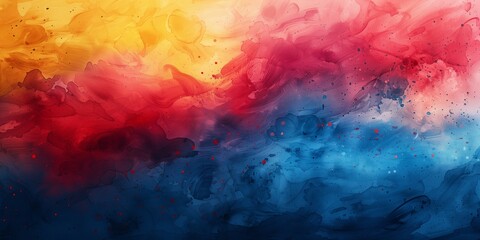 Obraz premium Vibrant Abstract Watercolor Background with Bold Splashes