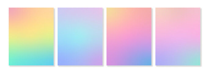 Set of universal colorful gradient backgrounds with soft transitions. For covers, wallpapers, branding, social media and many other projects.