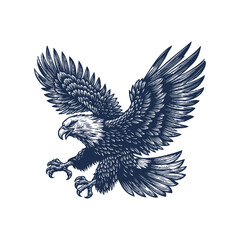 Fototapeta premium Eagle Vector, eagle silhouette, eagle Vector drawing