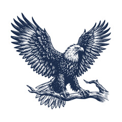 Eagle Vector, eagle silhouette, eagle Vector drawing