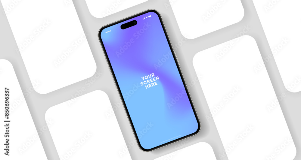 Aufkleber realistic smartphone mockup. mobile phone vector with isolated on white background. device front vie
