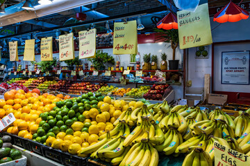 St. Lawrence Market is a major public market in Toronto, Ontario, Canada. Here the fruits stand.