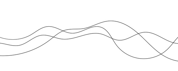 Curve wave line graphic template. Vector illustration isolated on white background.eps10