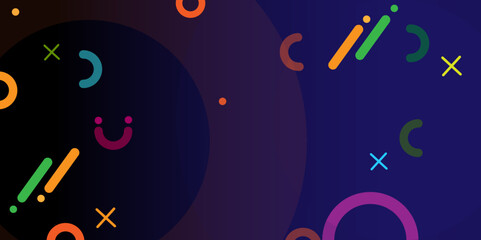 Modern colorful blue abstract geometric background. Vector abstract graphic design banner pattern background template.