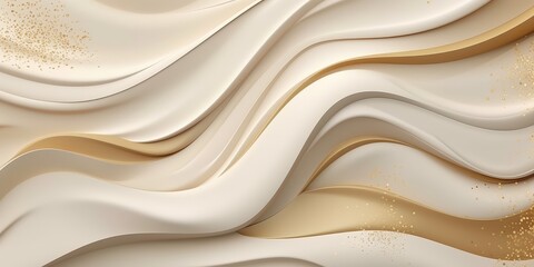 Obraz premium Abstract Wave Background with Golden Glitter