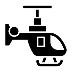 Helicopter Glyph Icon