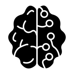 Neural Engineering Glyph Icon