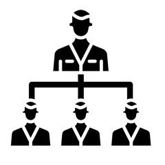 Team Structure Glyph Icon