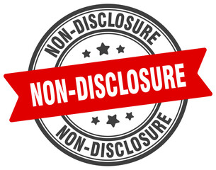 non-disclosure stamp. non-disclosure label on transparent background. round sign