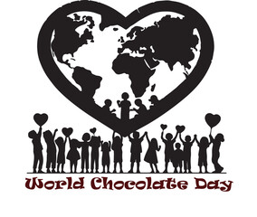 World chocolate day 2024 silhouette vector art illustrators 