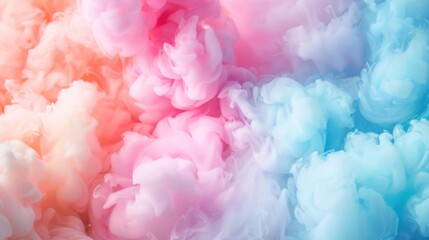 Fototapeta premium Vibrant cotton candy background with a mix of pastel colors and a light, airy texture that feels almost tangible