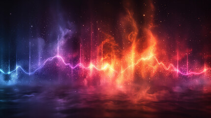 Abstract sound wave background.