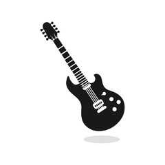 Naklejka premium Guitar vector silhouette icon. Can be used for web page, mobile app, promotion.