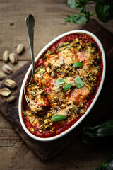 involtini roulés de légumes à la sauce tomate fromage et pesto courgette