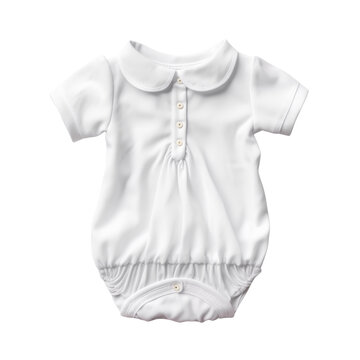 Elegant white baby romper with buttons, short sleeves, and collar, ideal for casual or formal occasions, ensuring comfort and style for infants.