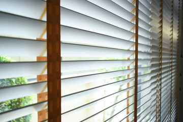 white window blinds in home, object for decorate interior of house