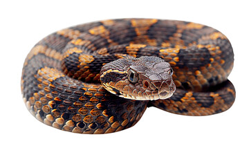 Obraz premium Close up of Ball python snake isolated on white background, , transparent background