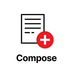 Obraz premium Simplified e-mail icon. Modern linear PNG icon for UI design. compose or create new mail pictogram. email category symbol.