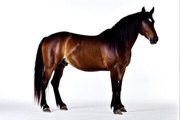 Obraz premium Horse in white background