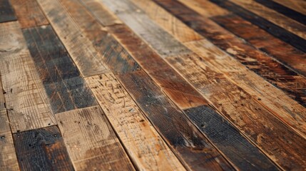 Ecofriendly flooring made from recycled wood perfect for a sustainable home.
