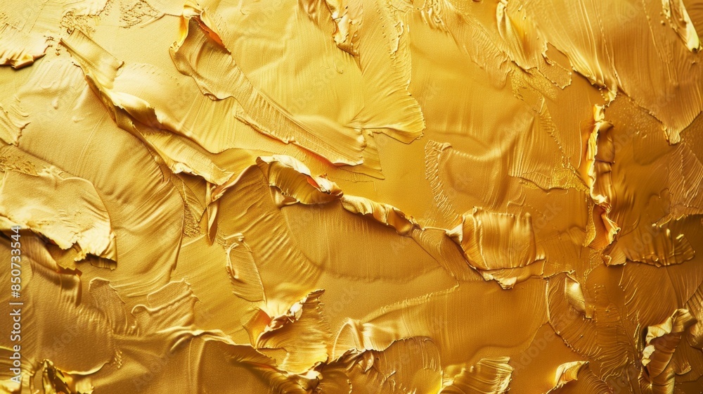 Poster a gold background with a lot of texture and paint splatters