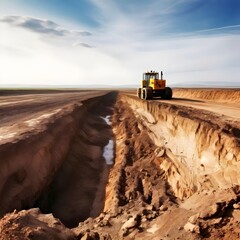 Obraz premium construction ditch