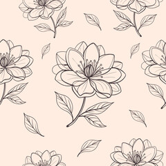 Seamless pattern flower graphic for decoration