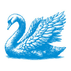 Obraz premium swan vector, swan crown vector, swan logo vector, swan illustration, swan logo, swan