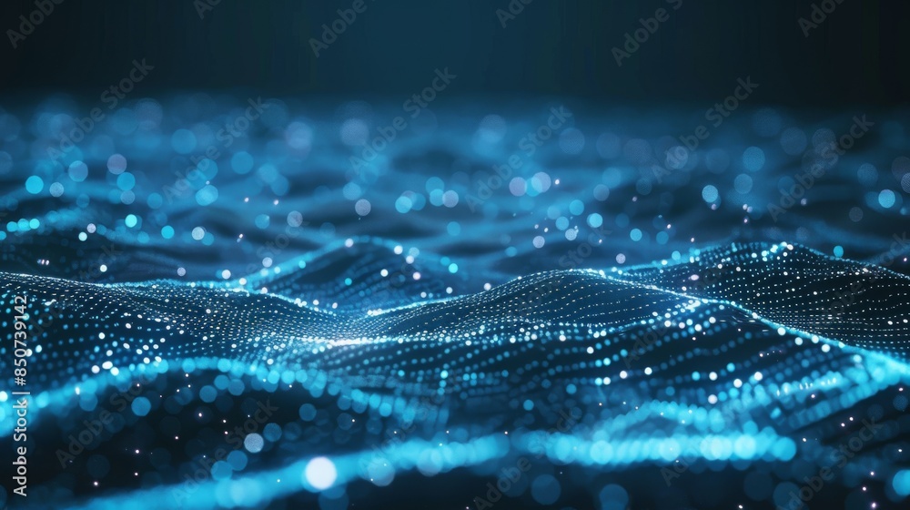 Poster connecting points and lines on an abstract digital background. glowing plexus. big data. abstract mo