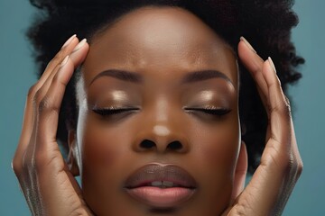 Fototapeta premium Black woman having a headache