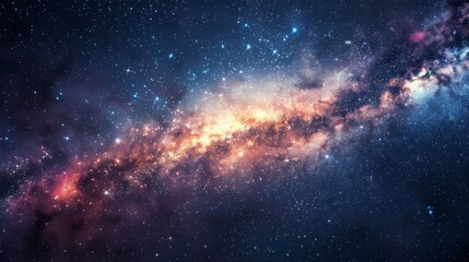 Fototapeta premium Cosmic Dance: A Symphony of Stars and Nebulae