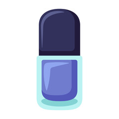 Bright nail polish. Gel polish for manicure in a bottle. Cartoon flat clipart