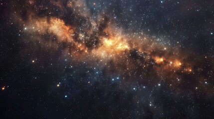 Fototapeta premium Cosmic Nebula with Bright Stars