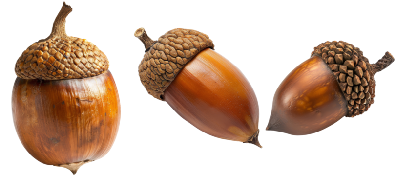 acorn clipart set isolated on transparent background, png, cut out , di cut