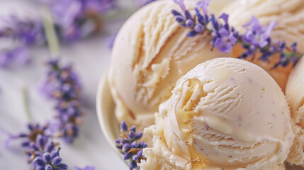 vanilla ice cream with mint