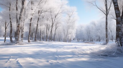 Obraz premium trees in the snow.