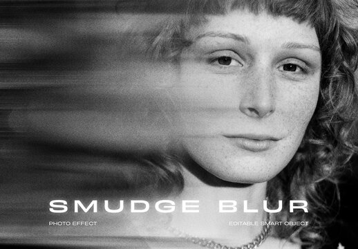 Dissolving Smudge Photo Effect Mockup