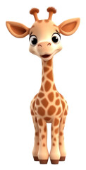 Obraz premium PNG Giraffe mammal animal representation.