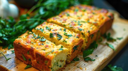 Baked chickpea bread at home