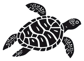 PNG  Turtle reptile stencil animal.