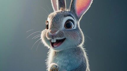 A rabbit smiling UHD wallpaper