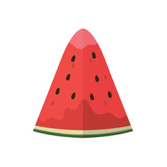 Slice of watermelon vector illustration, red watermelon pieces image clip art