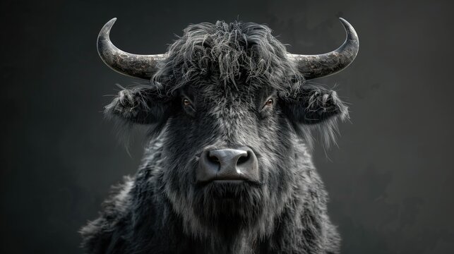 A real black yalk on black background UHD wallpaper