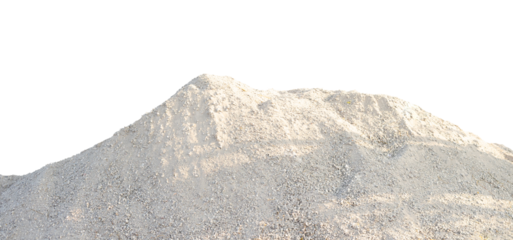 White sand dunes with isolated background