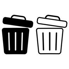Trash icon vector. trash can icon. Delete icon vector