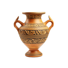 antique gold vase isolated on white