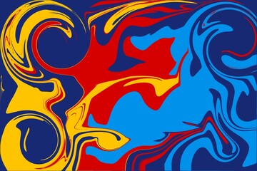 Colorful swirl waves abstract pattern background for PC wallpaper and aesthetic wallpaper.