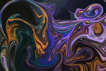 Colorful swirl waves abstract pattern background for PC wallpaper and aesthetic wallpaper.